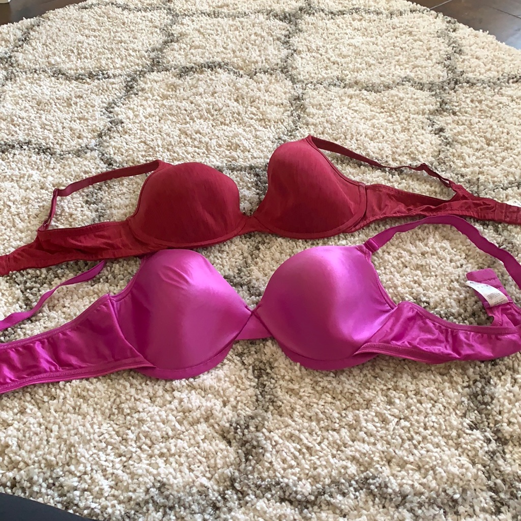 Vanity Fair Bra Lot (2) 40c Pink/Burgundy